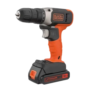 מקדחה אלחוטי 18V עם סוללה של 1.5Ah ומטעןBLACK DECKER 400mA