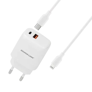 מ.קיר Type-C to Lightning 18W+25W לבן SL